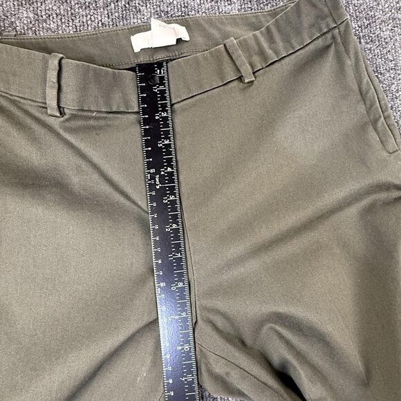 H&M Pants Womens 8 Olive Green Chino Slim Fit Stretch Ankle‎ Dress Casual Office - Picture 4 of 16